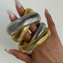 Double Layer Bracelet waterproof stainless steel thick metal punk ( 20 mm)