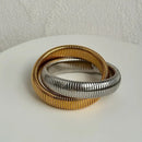 Double Layer Bracelet waterproof stainless steel thick metal punk ( 20 mm)