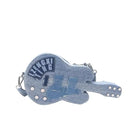 Women Fashion Creative Denim Guitar Shape Zipper Crossbody Bag