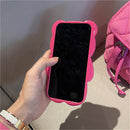 Korean Cute 3D Cartoon Bear Pink Phone case for iPhone 11, 12,13 AND 14 Plus