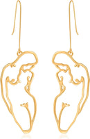 Abstract Geometric Earring Lady Body Face Form Aesthetic Dangle Earring Body Drop Earring for Women