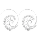 Lightweight Ethnic Boho Spiral Hoop Earrings