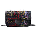 Graffiti Handbags for Women Cute Leather Shoulder Purse Bags with Zipper - FayaChoice