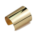 Luxury Sparkling Rhinestones Gold Color Alloy Cuff Bracelets Big Bangles - FayaChoice