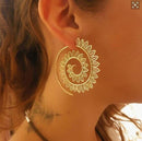 Lightweight Ethnic Boho Spiral Hoop Earrings - FayaChoice