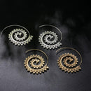 Lightweight Ethnic Boho Spiral Hoop Earrings - FayaChoice
