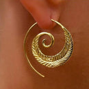 Lightweight Ethnic Boho Spiral Hoop Earrings - FayaChoice