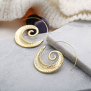 Lightweight Ethnic Boho Spiral Hoop Earrings - FayaChoice