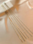 Rhinestone Tassel Earrings Gold Earrings Dainty Shiny Rhinestones Long Tassel Earrings Simple Long Earrings for Women