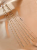 Rhinestone Tassel Earrings Gold Earrings Dainty Shiny Rhinestones Long Tassel Earrings Simple Long Earrings for Women