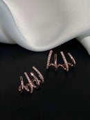 4 Claw Stud Earrings, Claw Earrings Stud Earrings for Women Teen Girls Minimalist Cuff Piercing Studs Wrap Earrings
