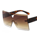 Rimless Oversized Sunglasses Square Sunglasses UV400