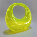 Fashionable New Style Acrylic Clutch Evening Luxury Handbag with Metallic Chain