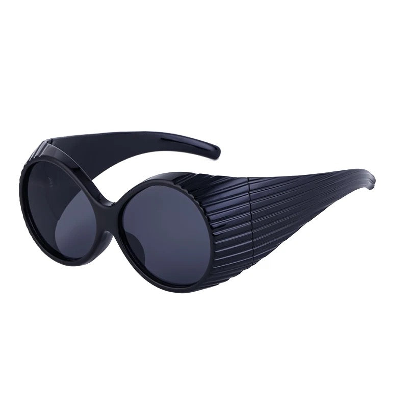 Vintage Oval Oversized  Sunglasses Fashion Brand Designer Gradient Shades UV400