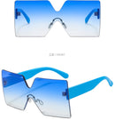 Rimless Oversized Sunglasses Square Sunglasses UV400