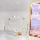 Fashionable New Style Acrylic Clutch Evening Luxury Handbag with Metallic Chain