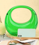 Fashionable New Style Acrylic Clutch Evening Luxury Handbag with Metallic Chain