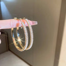 Big Round Crystal Hoop Earrings