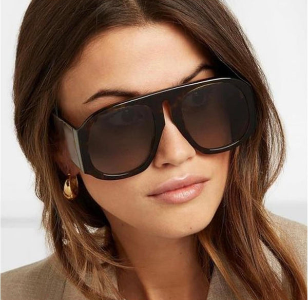 Retro Trendy Aviator Sunglasses Oversized Vintage Sunglasses