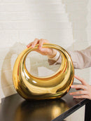 Fashionable New Style Acrylic Clutch Evening Luxury Handbag with Metallic Chain