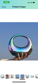 Fashionable New Style Acrylic Clutch Evening Luxury Handbag with Metallic Chain