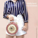 New Vintage Real Alarm Clock Women Shoulder Bag