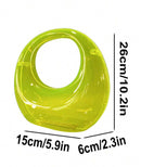 Fashionable New Style Acrylic Clutch Evening Luxury Handbag with Metallic Chain