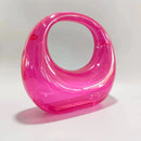 Fashionable New Style Acrylic Clutch Evening Luxury Handbag with Metallic Chain