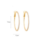 Big Round Crystal Hoop Earrings