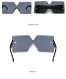 Rimless Oversized Sunglasses Square Sunglasses UV400