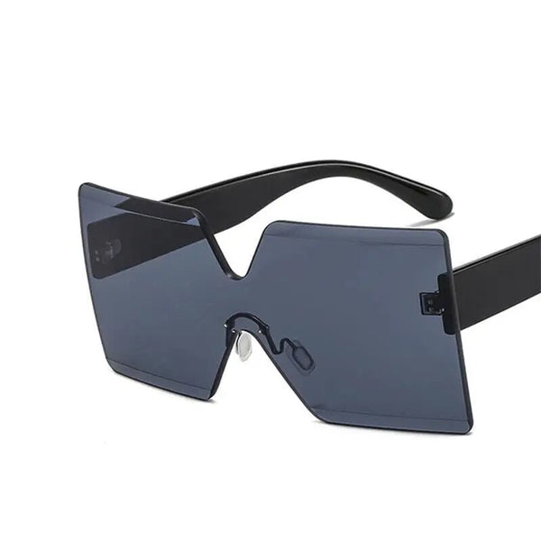 Rimless Oversized Sunglasses Square Sunglasses UV400