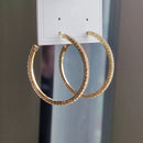 Big Round Crystal Hoop Earrings