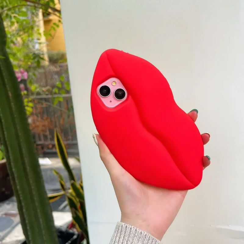 Cute 3D red phone kiss for iPhones 13