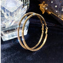 Big Round Crystal Hoop Earrings