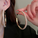Big Round Crystal Hoop Earrings