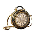 Real Alarm Clock Vintage Handbags High Quality Ladies Shoulder Messenger bags