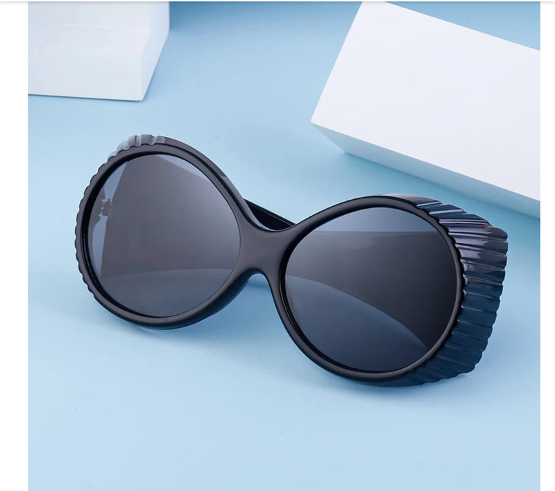 Vintage Oval Oversized  Sunglasses Fashion Brand Designer Gradient Shades UV400