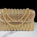 Rhinestone Flip Square Chain Evening Bag