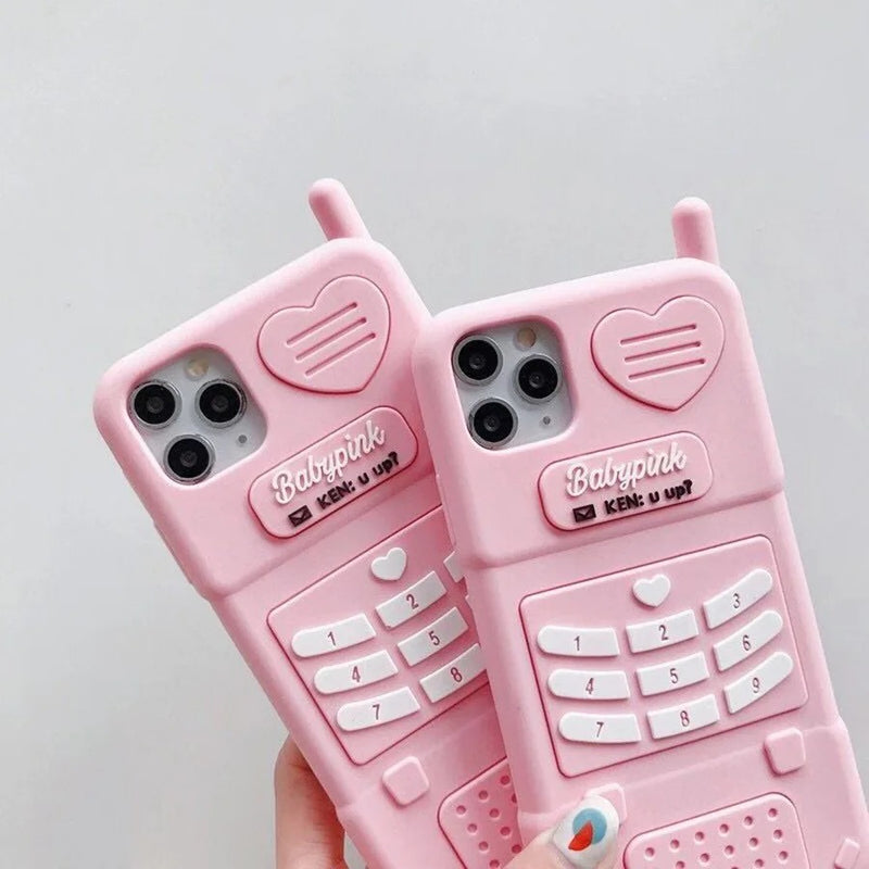 Cute Pink Barbie Girl Pink Phone Anti Drop