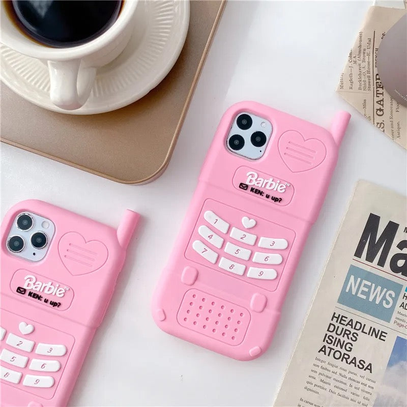 Cute Pink Barbie Girl Pink Phone Anti Drop