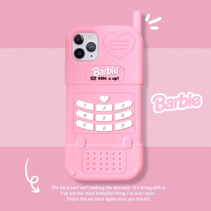 Cute Pink Barbie Girl Pink Phone Anti Drop