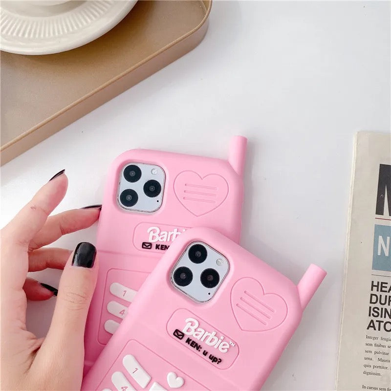 Cute Pink Barbie Girl Pink Phone Anti Drop