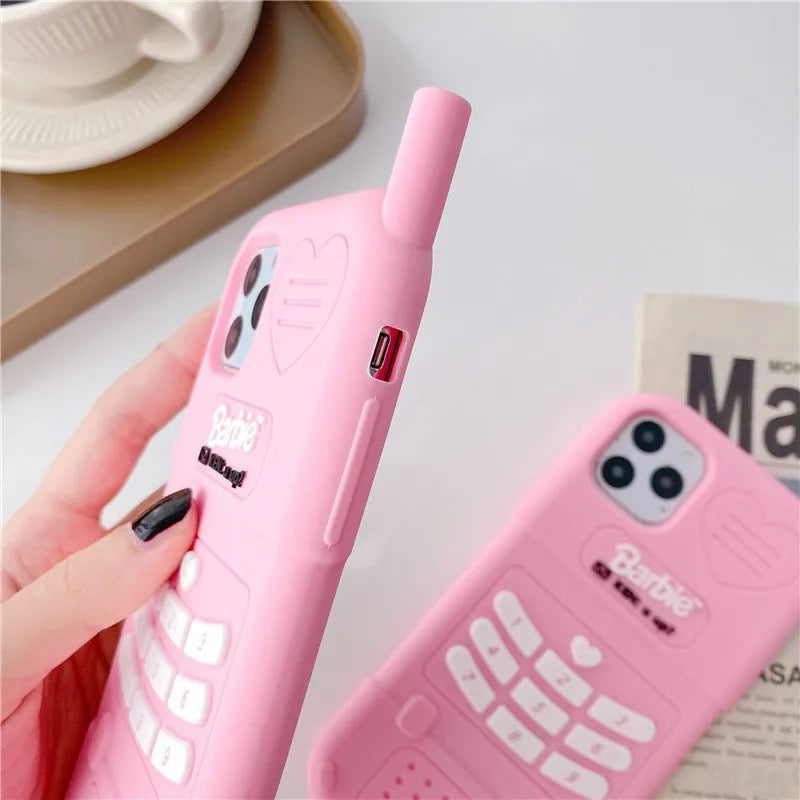 Cute Pink Barbie Girl Pink Phone Anti Drop