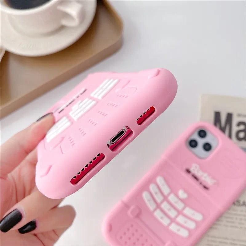 Cute Pink Barbie Girl Pink Phone Anti Drop