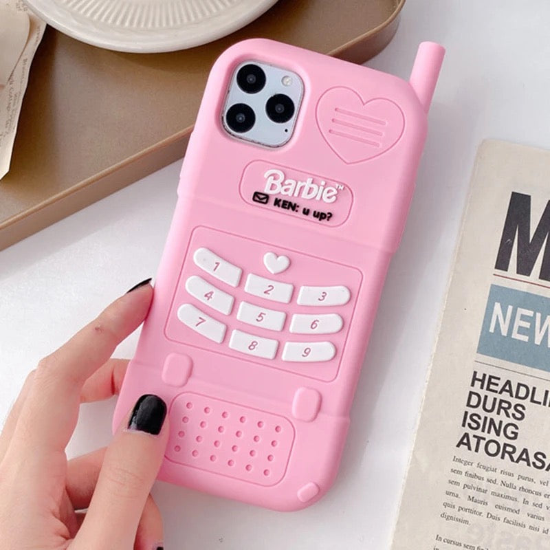 Cute Pink Barbie Girl Pink Phone Anti Drop