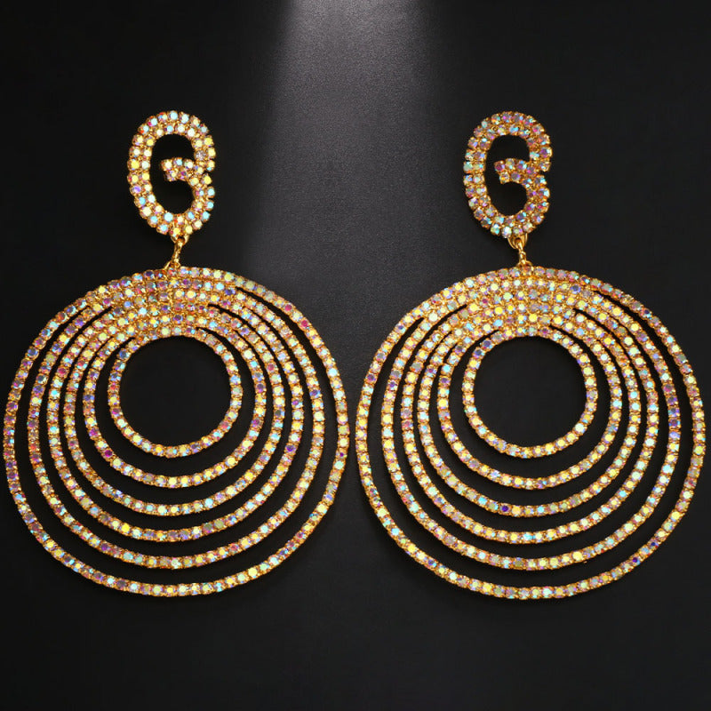 Hoop Sexy Rhinestone Earrings