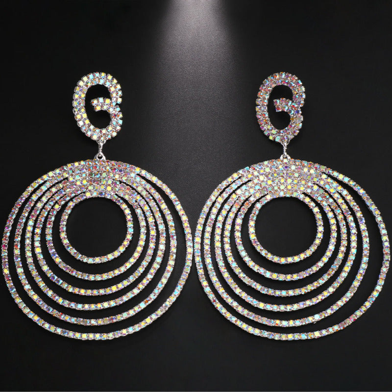 Hoop Sexy Rhinestone Earrings