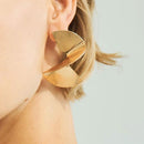 Geometric Earrings Exaggerated Statement Earrings Punk Stylish Sectored Twisted Earring Jewelry for Women and Girls