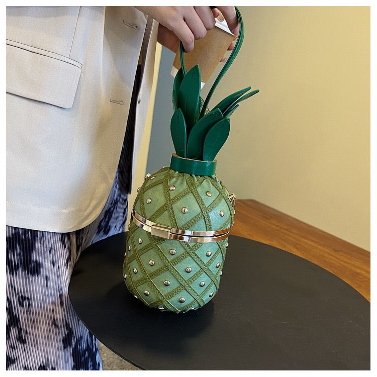 Pineapple Shape Bucket Messenger Bag