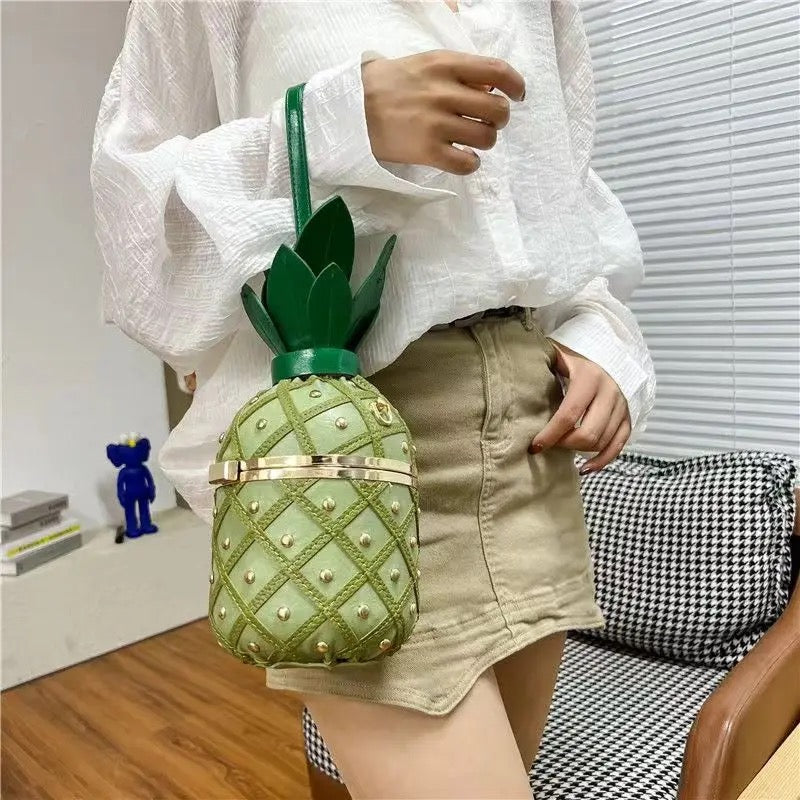 Pineapple Shape Bucket Messenger Bag